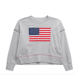American Flag Relaxed Sweatshirt - Lizzy G's Fine Gifts
