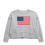 American Flag Relaxed Sweatshirt - Lizzy G's Fine Gifts