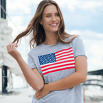 American Flag Relaxed Tee Shirt - Lizzy G's Fine Gifts