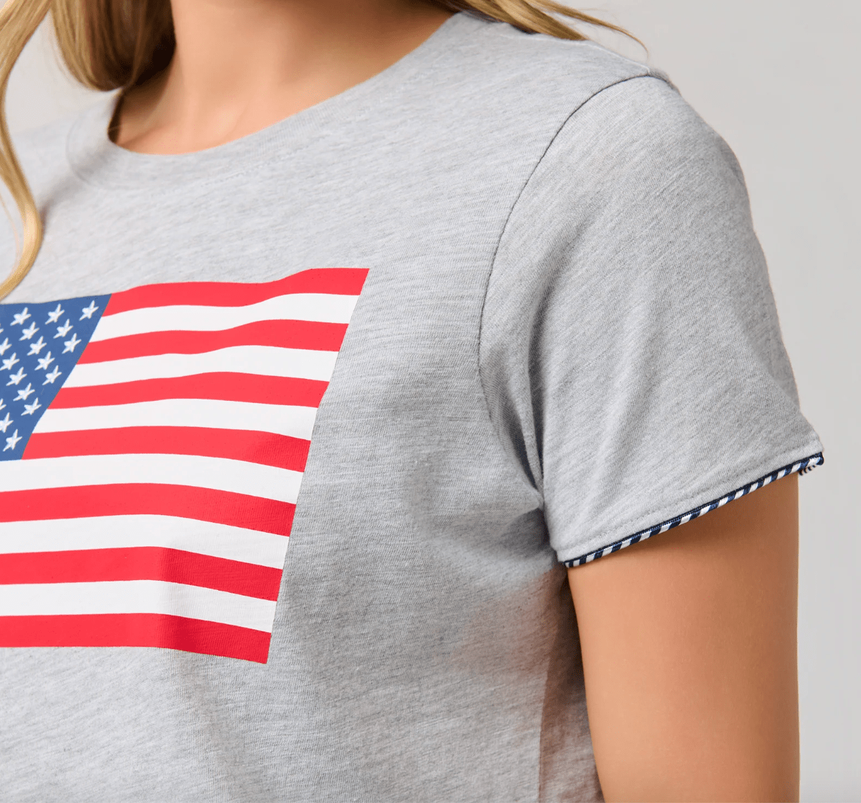 American Flag Relaxed Tee Shirt - Lizzy G's Fine Gifts