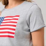 American Flag Relaxed Tee Shirt - Lizzy G's Fine Gifts