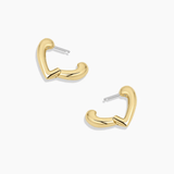 Amour Heart Huggie Earrings - Lizzy G's Fine Gifts