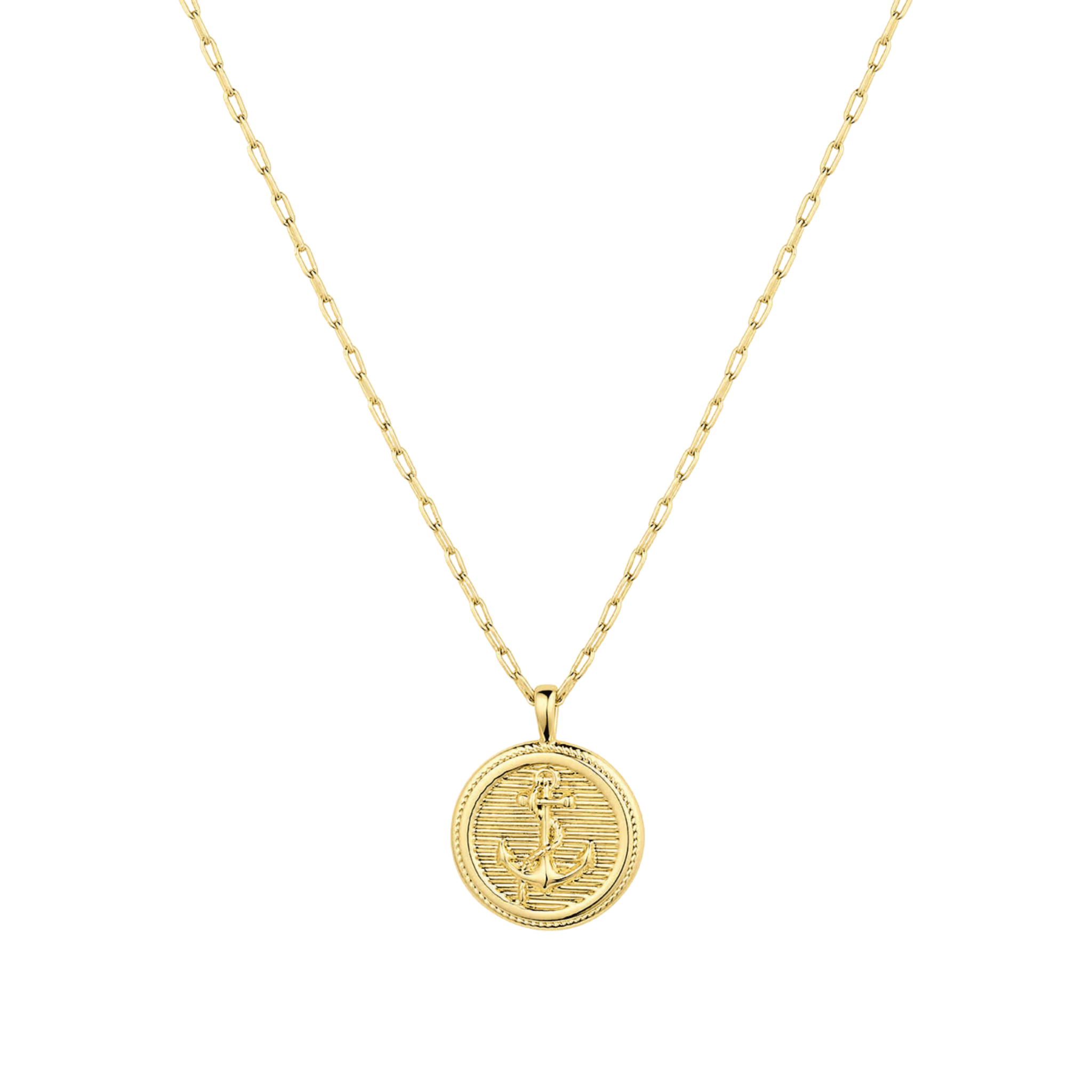 Anchor Coin Necklace - Lizzy G's Fine Gifts
