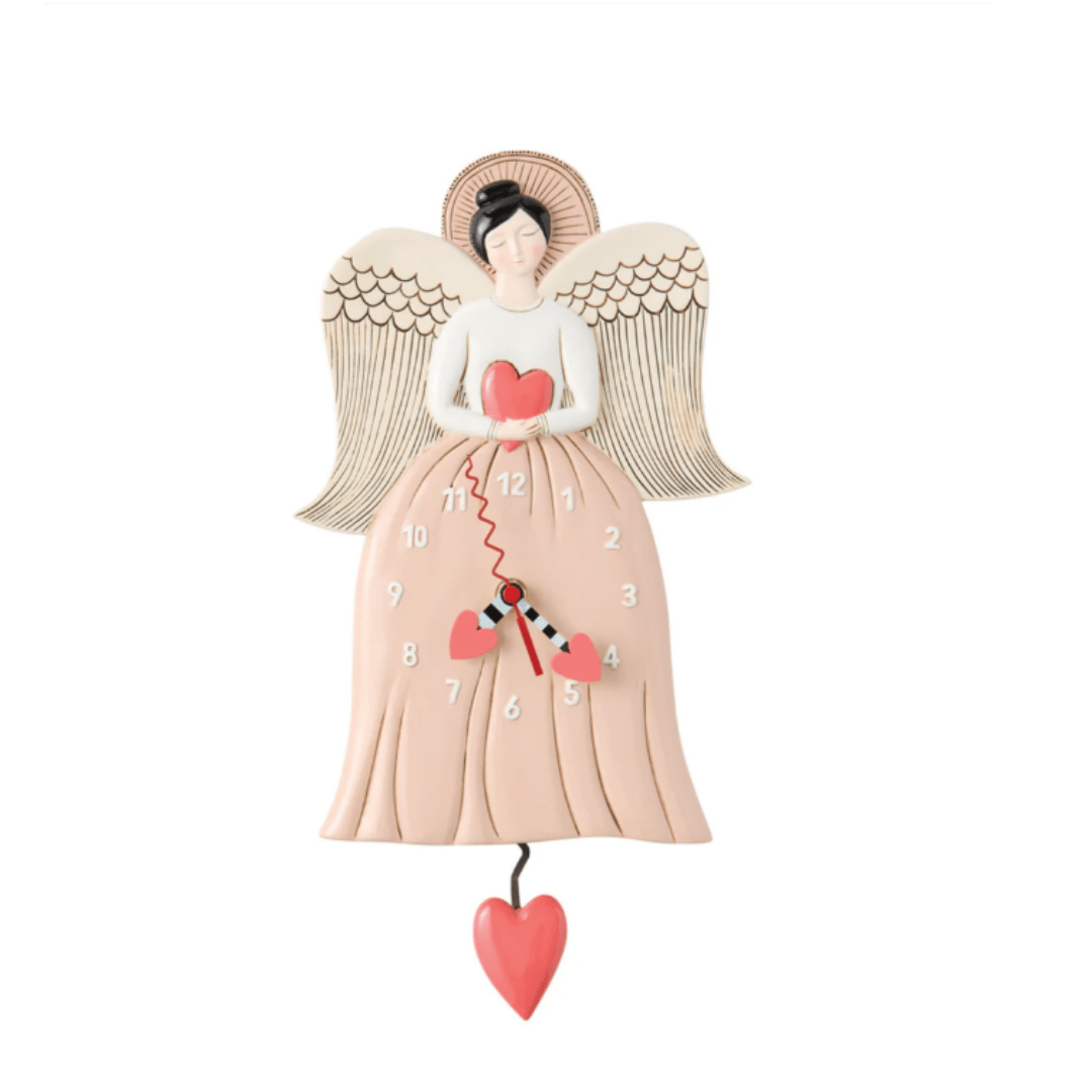 Angel Love Wall Clock - Lizzy G's Fine Gifts