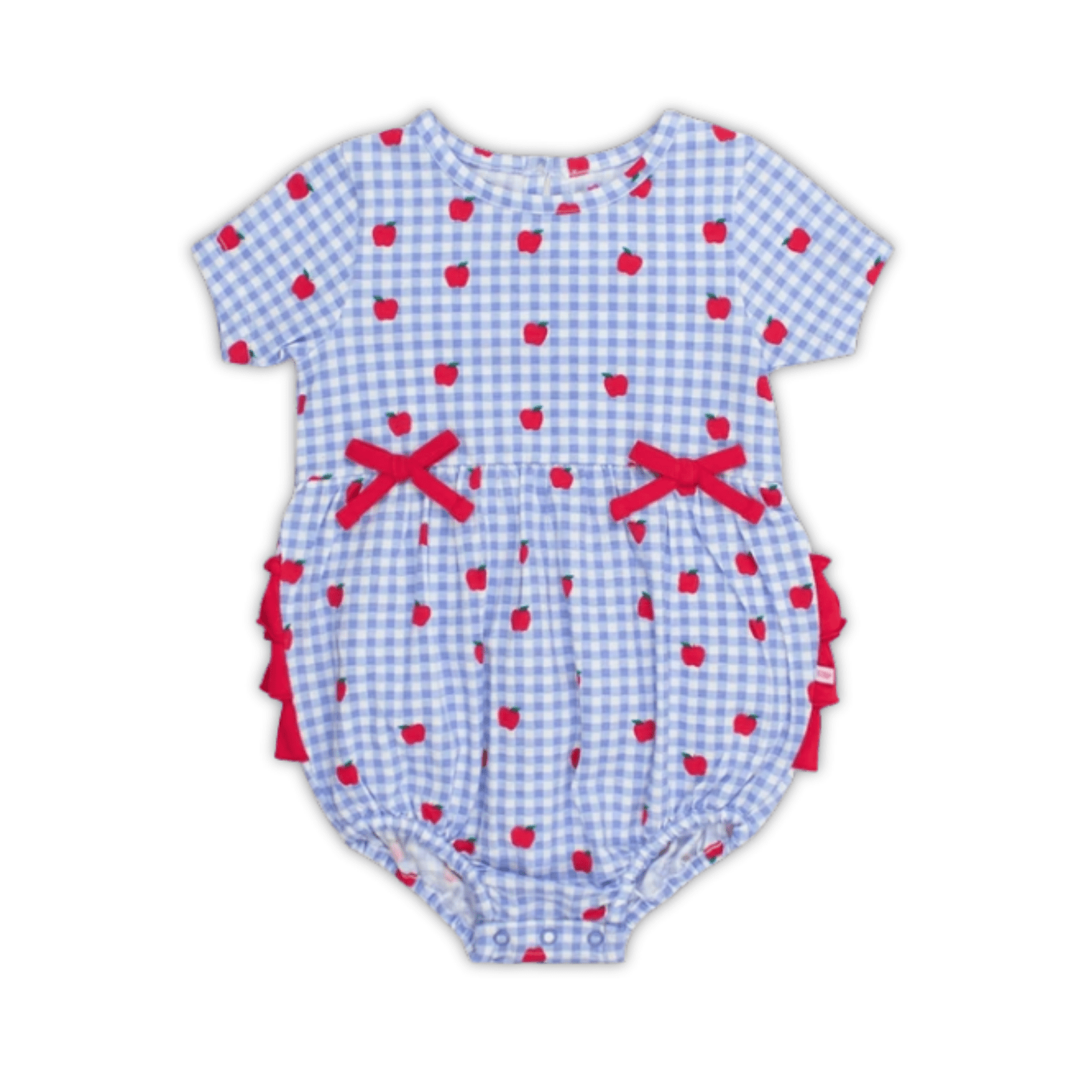 Apple Orchard Short Sleeve Bubble Romper - Lizzy G's Fine Gifts