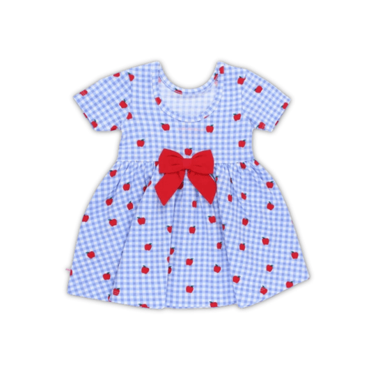 Apple Orchard Short Sleeve Twirl Dress - Lizzy G's Fine Gifts