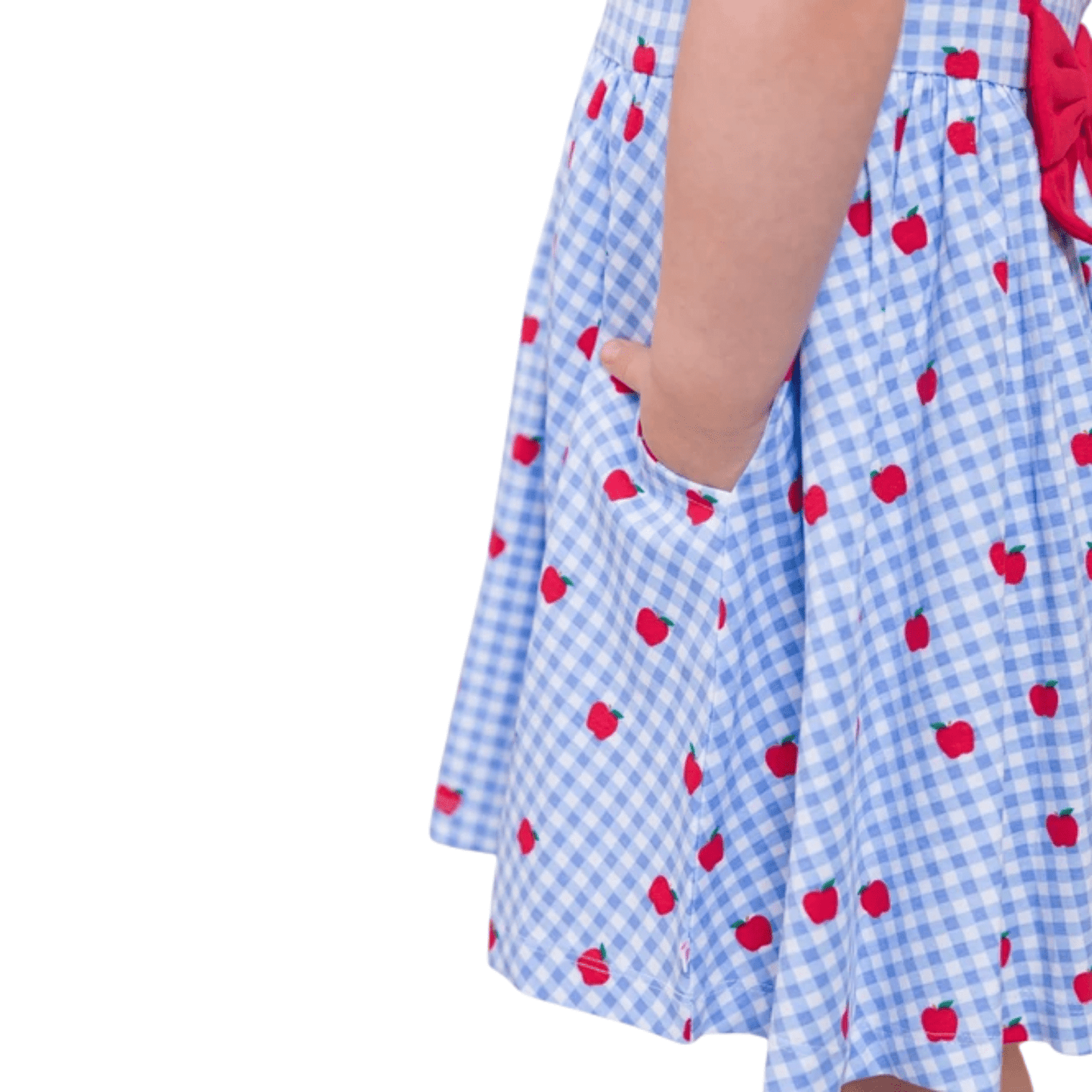 Apple Orchard Short Sleeve Twirl Dress - Lizzy G's Fine Gifts