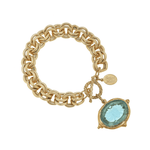 Aqua Venetian Glass Bee Bracelet - Lizzy G's Fine Gifts