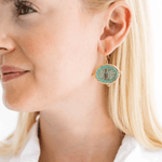 Aqua Venetian Glass Bee Earrings - Lizzy G's Fine Gifts