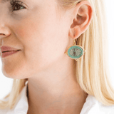 Aqua Venetian Glass Bee Earrings - Lizzy G's Fine Gifts
