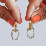 Ash Double Hoop Earrings - Lizzy G's Fine Gifts