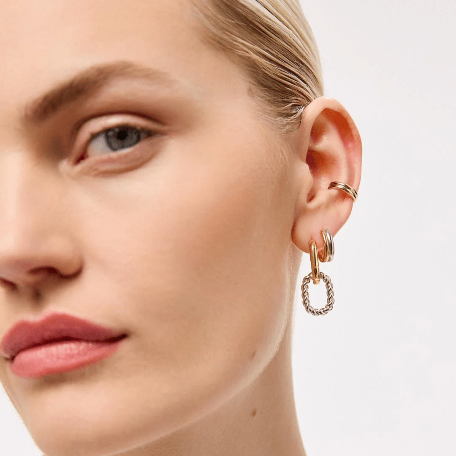 Ash Double Hoop Earrings - Lizzy G's Fine Gifts