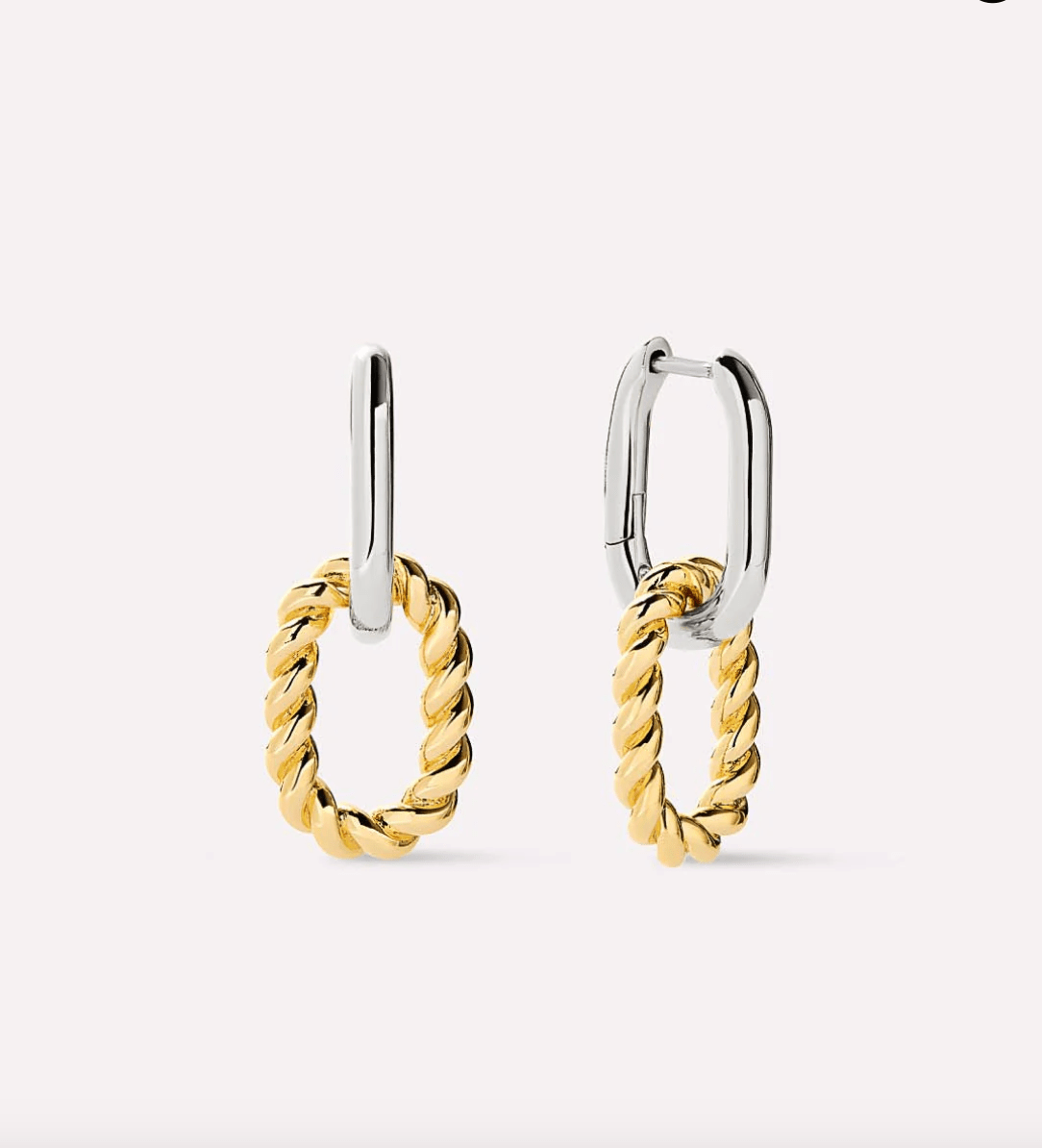 Ash Double Mini Two Tone Drop Earrings - Lizzy G's Fine Gifts