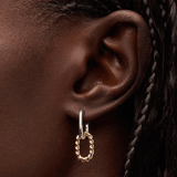 Ash Double Mini Two Tone Drop Earrings - Lizzy G's Fine Gifts