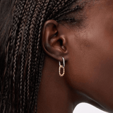 Ash Double Mini Two Tone Drop Earrings - Lizzy G's Fine Gifts