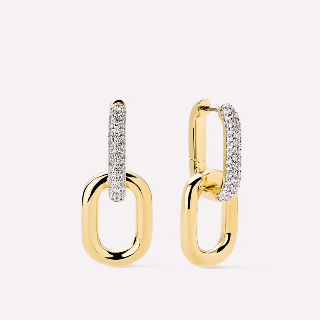 Ash Double Pave Drop Earrings - Lizzy G's Fine Gifts