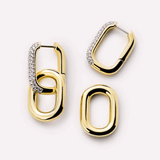 Ash Double Pave Drop Earrings - Lizzy G's Fine Gifts