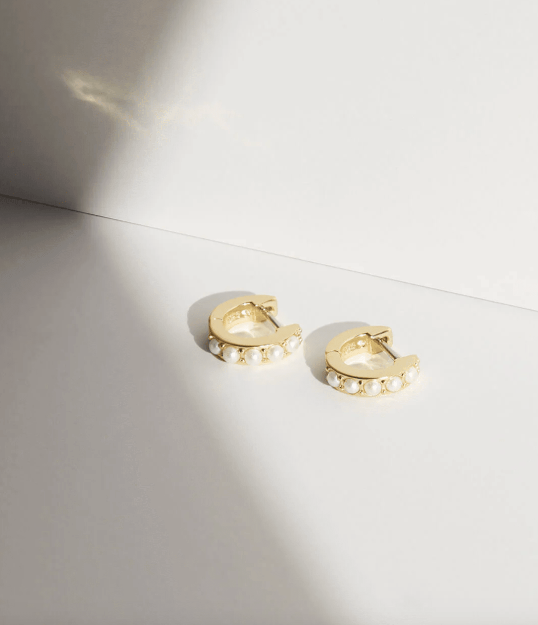 Ashley Pearl Huggie Hoops - Lizzy G's Fine Gifts