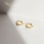 Ashley Pearl Huggie Hoops - Lizzy G's Fine Gifts