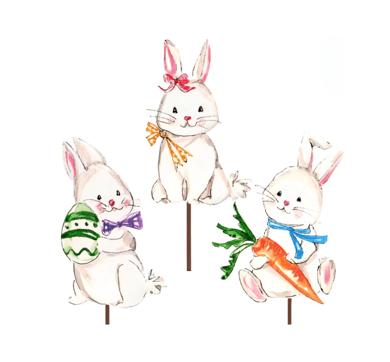 Baby Bunny Garden Stake - Lizzy G's Fine Gifts