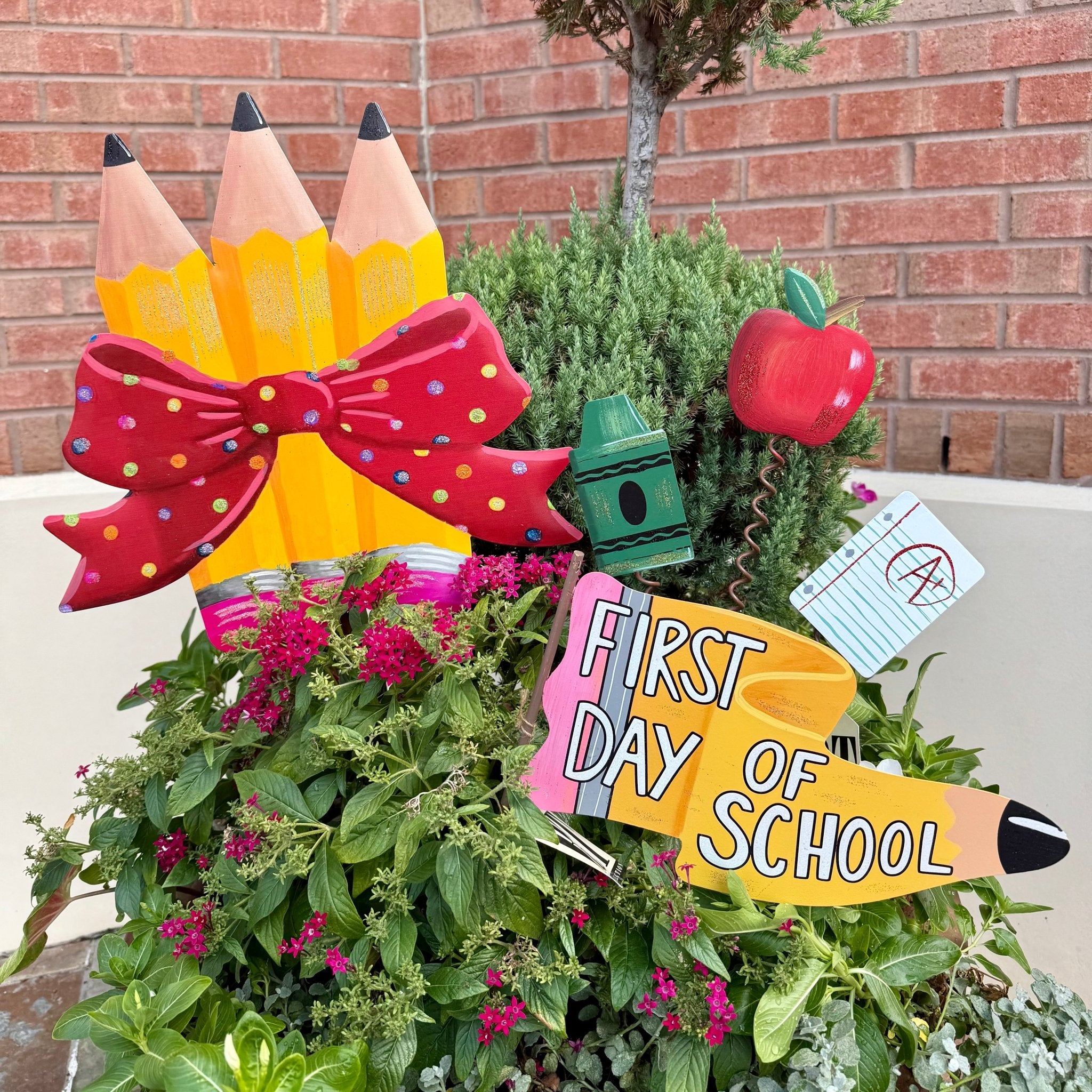 Back to School Pencils Metal Decor - Lizzy G's Fine Gifts