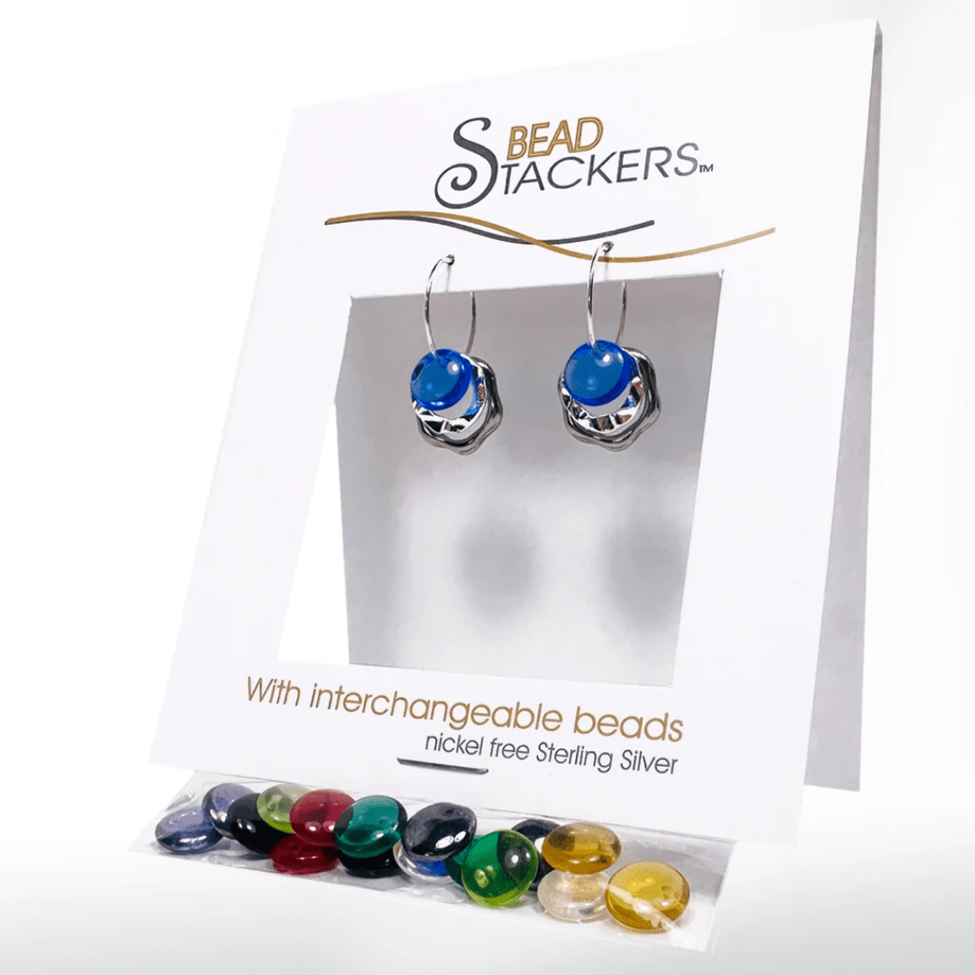 Bead Stacker Earrings - Flower - Lizzy G's Fine Gifts