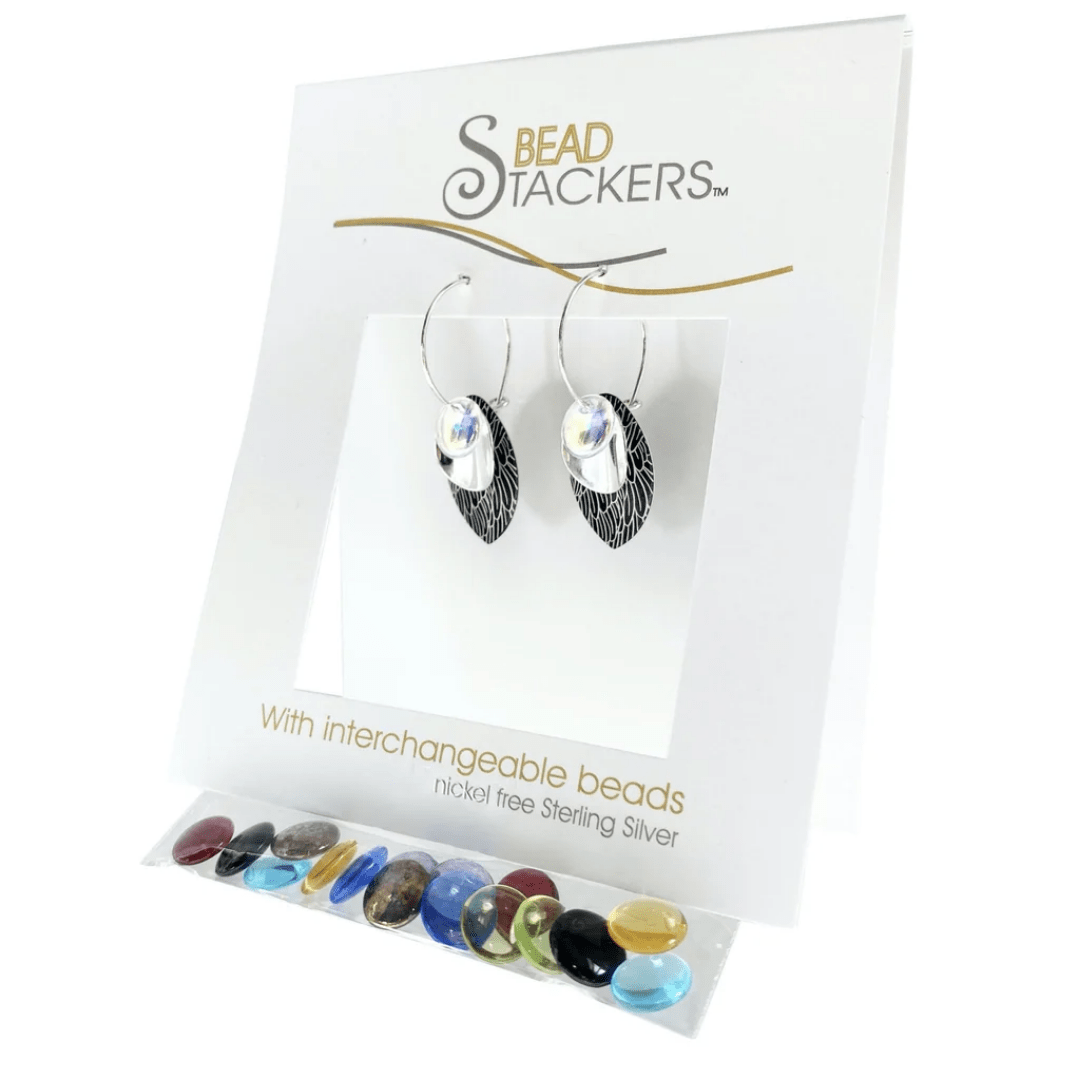 Bead Stacker Earrings - Leaf - Lizzy G's Fine Gifts
