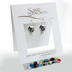 Bead Stacker Earrings - Open Disc Leaf - Lizzy G's Fine Gifts
