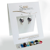 Bead Stacker Earrings - Open Disc Leaf - Lizzy G's Fine Gifts