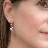 Bead Stacker Earrings - Open Disc Leaf - Lizzy G's Fine Gifts