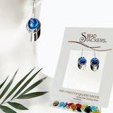 Bead Stacker Earrings - Oval - Lizzy G's Fine Gifts