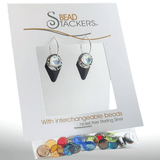 Bead Stacker Earrings - Textured Drop - Lizzy G's Fine Gifts