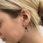 Bead Stacker Earrings - Textured Square - Lizzy G's Fine Gifts