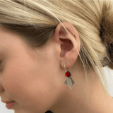 Bead Stacker Earrings - Textured Square - Lizzy G's Fine Gifts