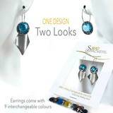 Bead Stacker Earrings - Textured Square - Lizzy G's Fine Gifts