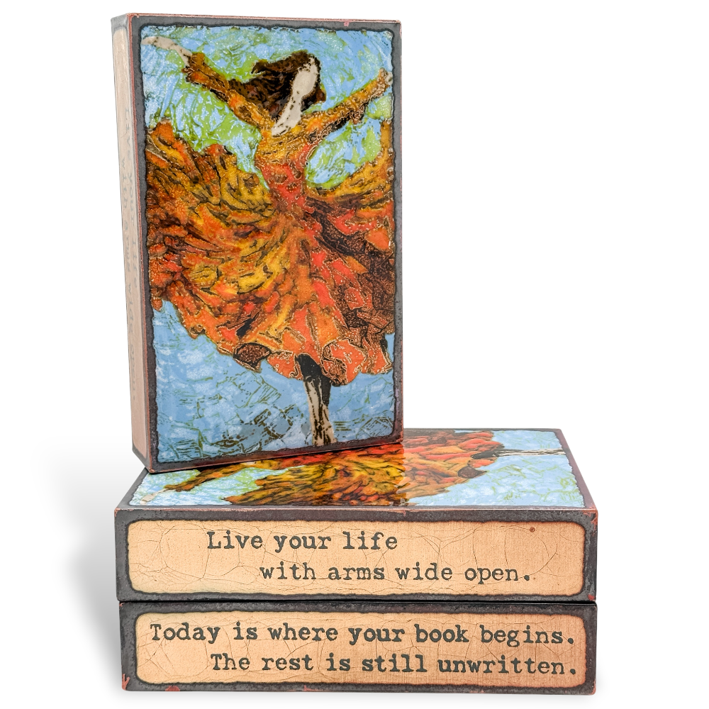 Beginning - 306 - Copper Art Block - Lizzy G's Fine Gifts