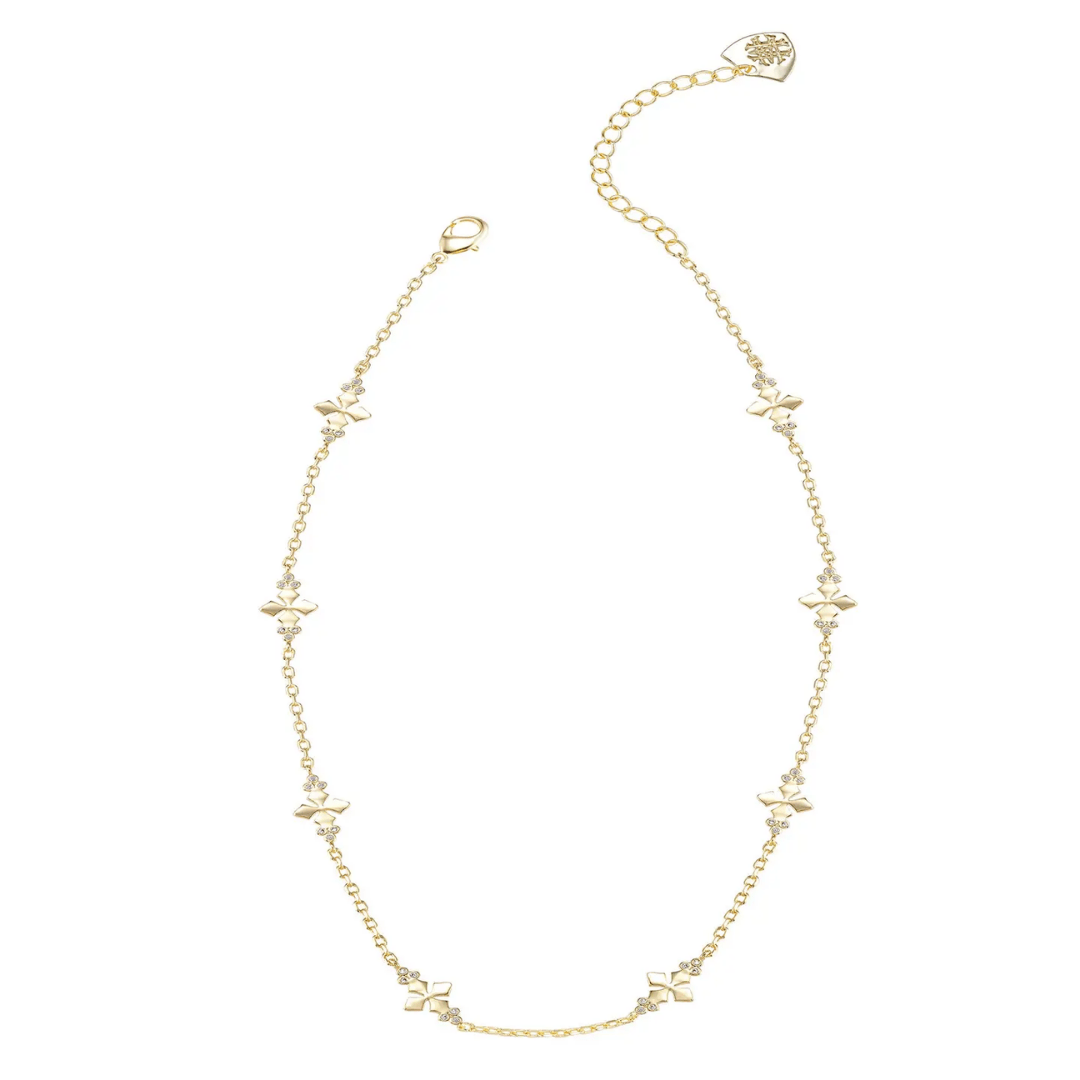 Believer Cross Mini Necklace - Gold - Lizzy G's Fine Gifts