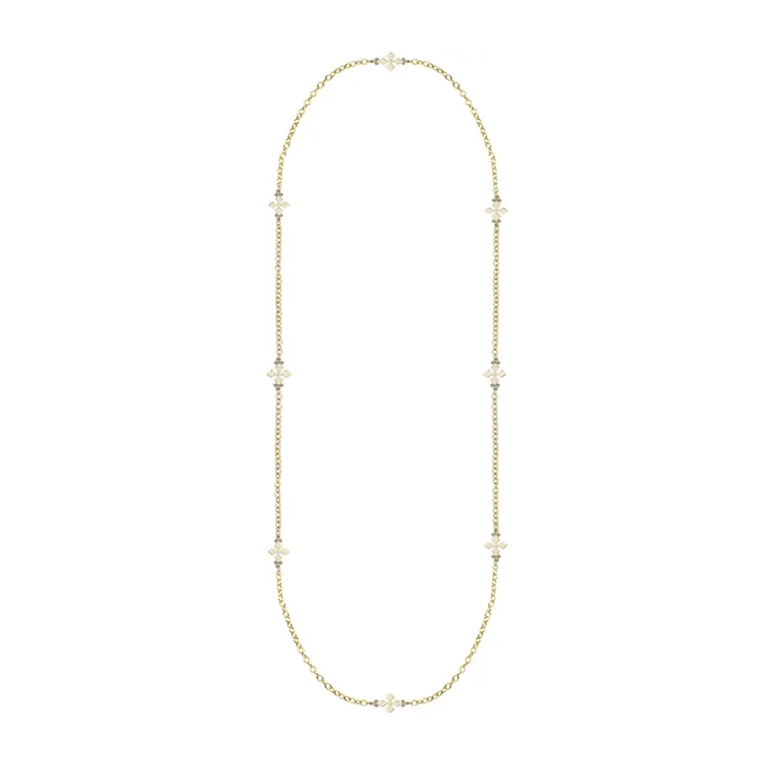 Believer Cross Station Necklace - Gold - Lizzy G's Fine Gifts