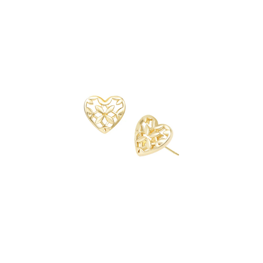 Believer Heart Stud Earrings - Lizzy G's Fine Gifts