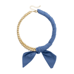 Bianca Ball Bead Scarf Necklace - Denim - Lizzy G's Fine Gifts