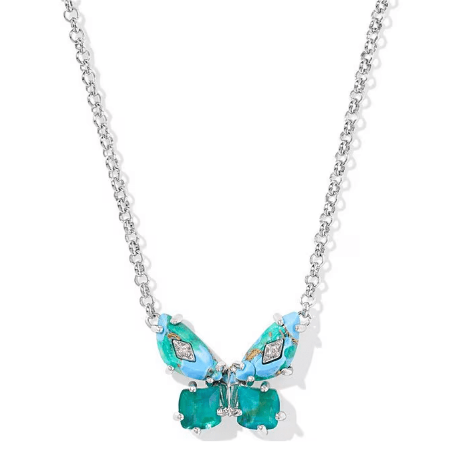 Bianca Butterfly Short Pendant Necklace - Lizzy G's Fine Gifts
