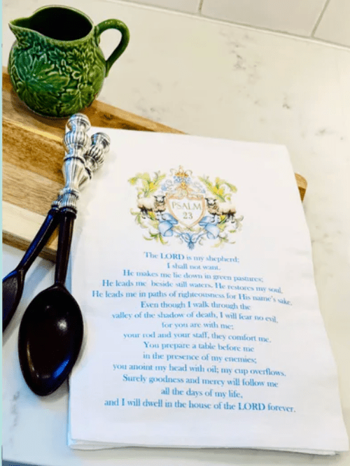 Bible Verse Dish Towel - Lizzy G's Fine Gifts