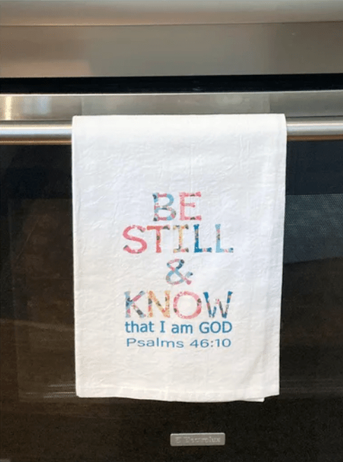 Bible Verse Dish Towel - Lizzy G's Fine Gifts