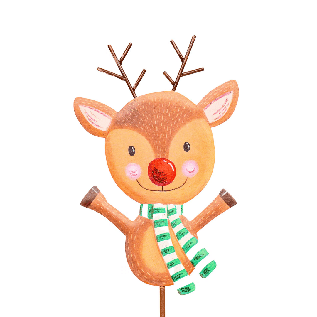 Big Head Reindeer Garden Stake - Lizzy G's Fine Gifts