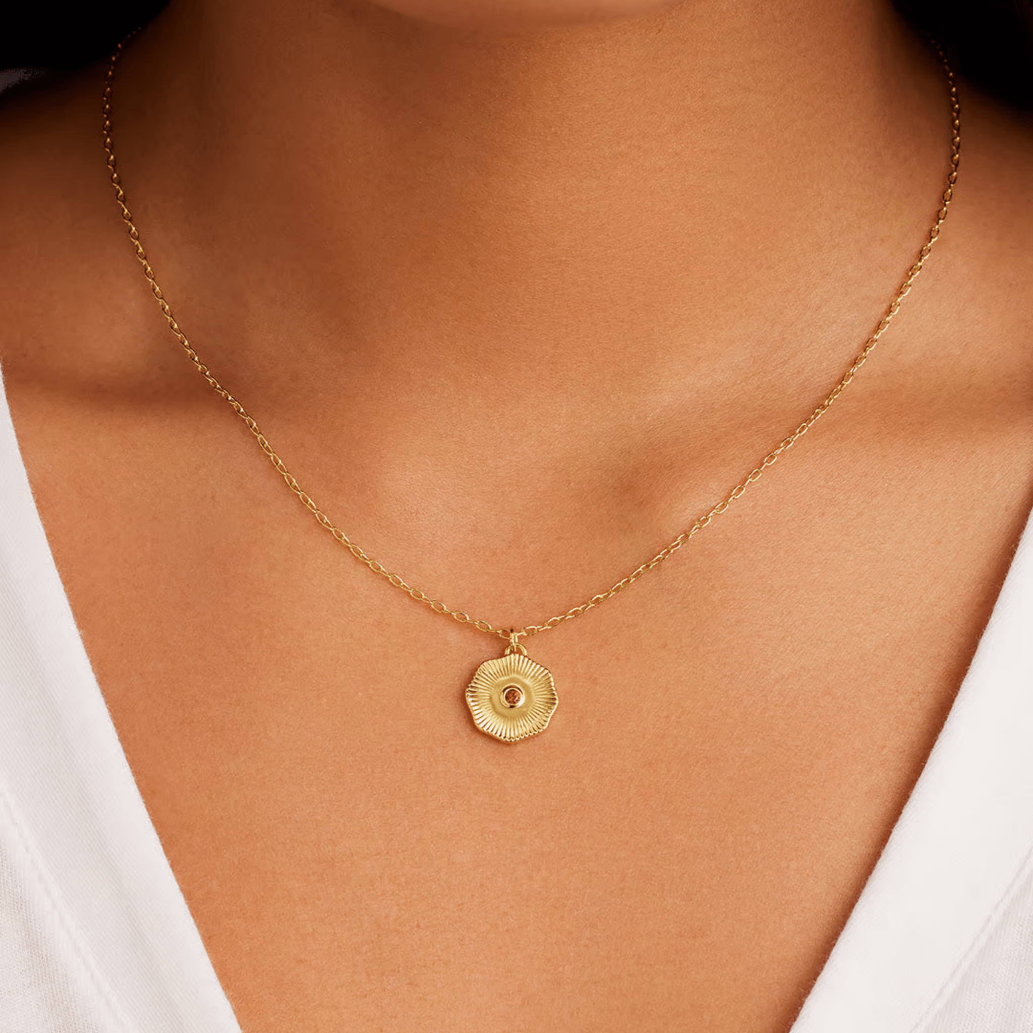 Birthstone Coin Necklace (Multiple Styles Available) - Lizzy G's Fine Gifts