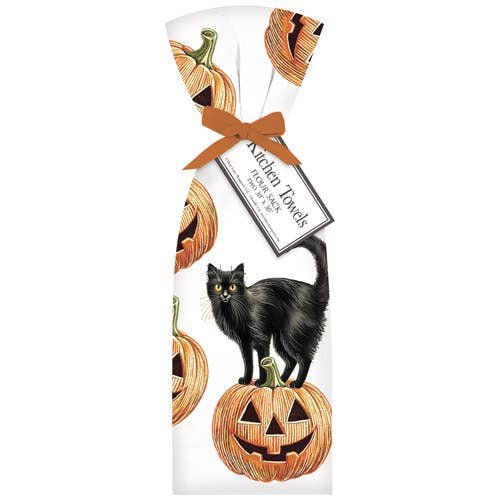 Black Cat Lanterns Towel Set - Lizzy G's Fine Gifts
