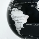 Black & Silver Solar Powered Spinning Globe - Lizzy G's Fine Gifts