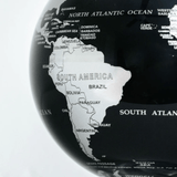 Black & Silver Solar Powered Spinning Globe - Lizzy G's Fine Gifts