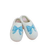 Blue Bow Slippers - Lizzy G's Fine Gifts
