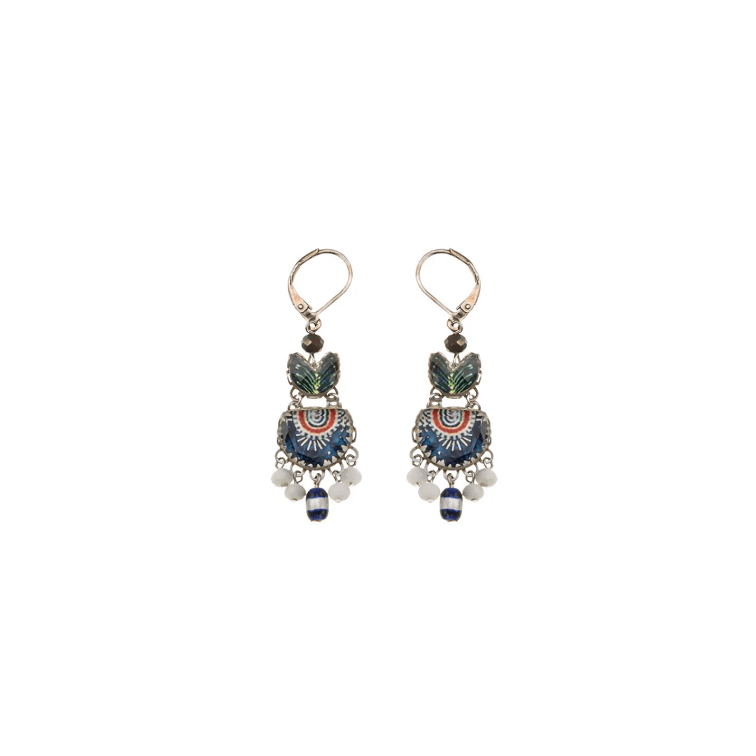 Blue Domes Earrings - Hera - Lizzy G's Fine Gifts